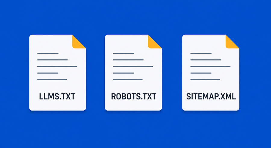 تفاوت فایل llms.txt با robots.txt و sitemap.xml