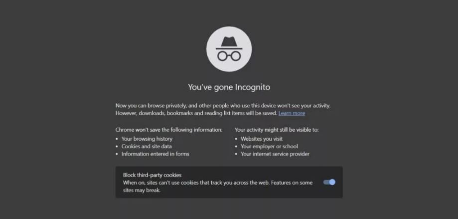 حالت Incognito
